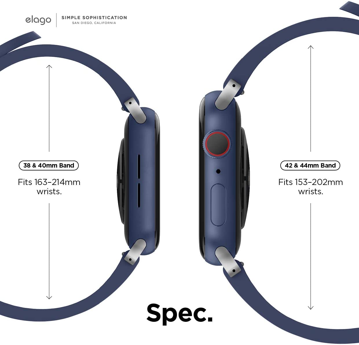 Elago Apple Watch 45/44/42mm/Ultra Premium Fluoro Rubber Strap - Indigo