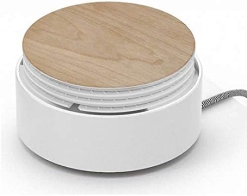 Native Union Multi-Device Charging with Touch Sensor and Light Eclipse 3 Port USB Charger with Cable Management (White and Wood)