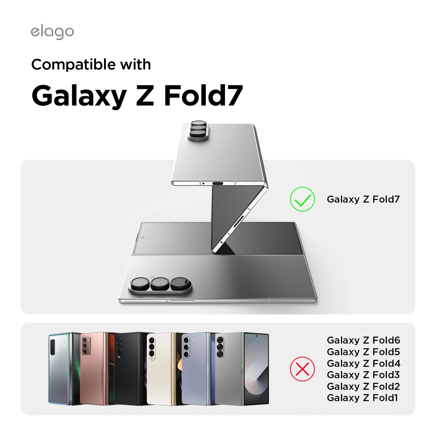 Elago Magnetic Clear Case Compatible with Samsung Galaxy Z Fold 7 Case