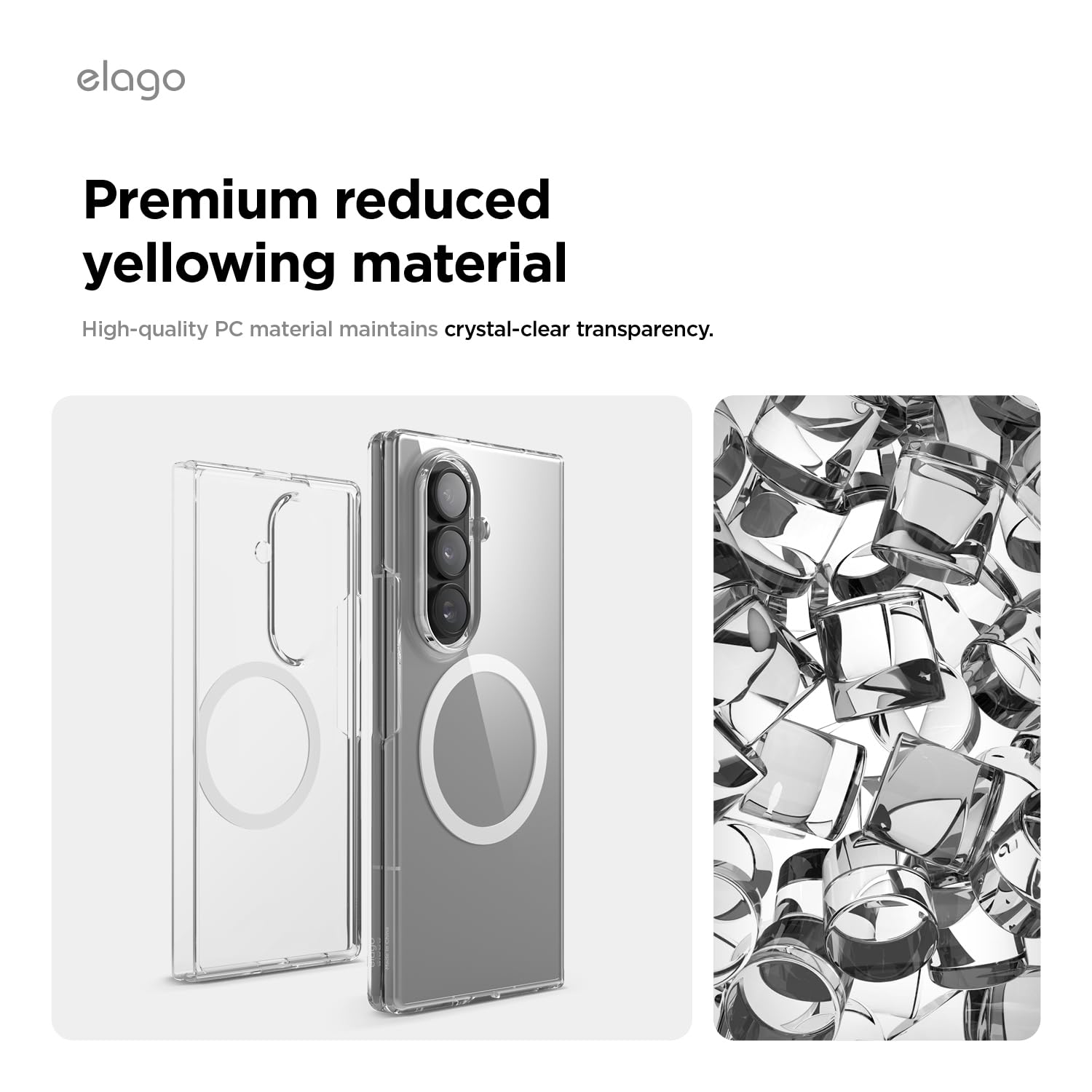 Elago Magnetic Clear Case Compatible with Samsung Galaxy Z Fold 7 Case