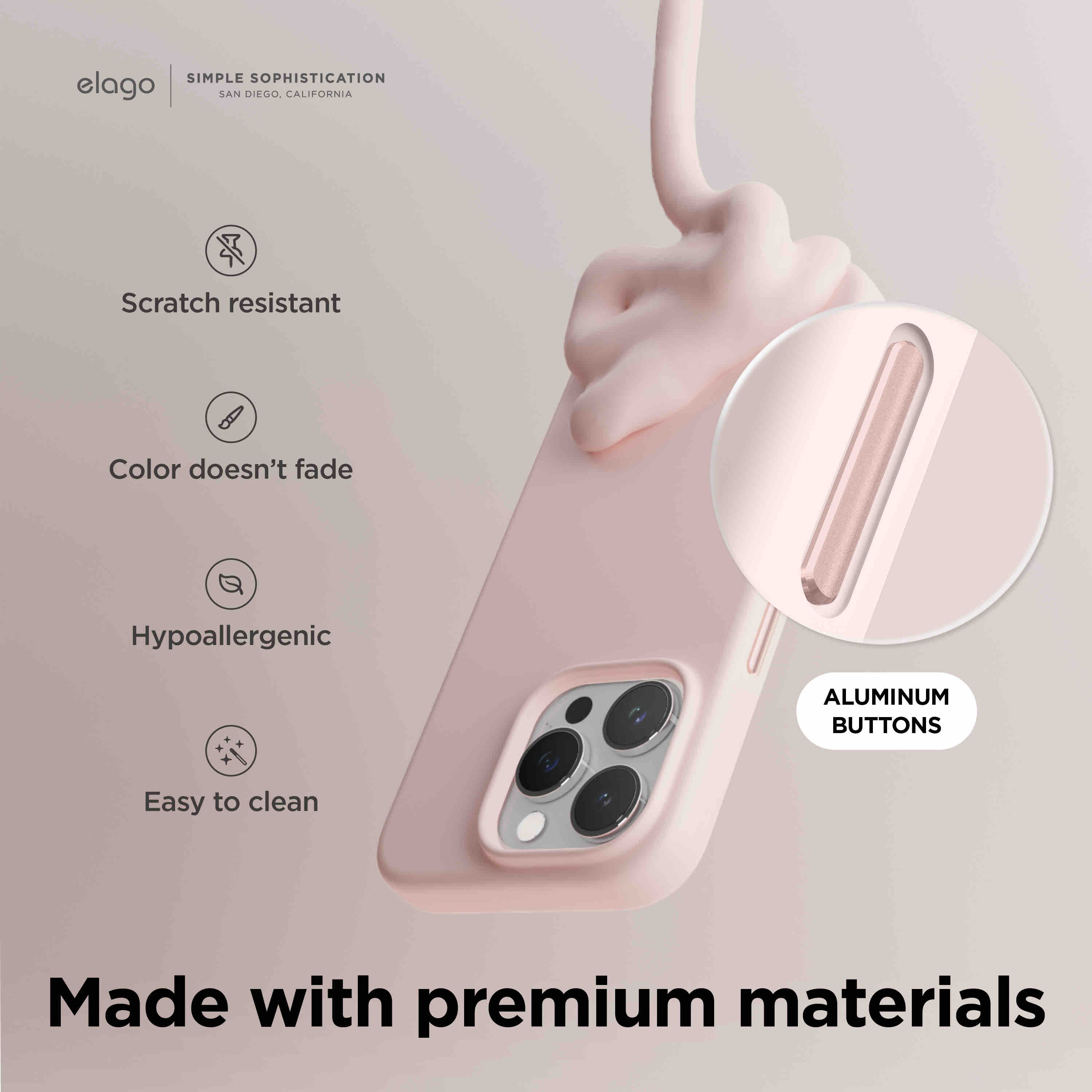 Elago iPhone 15 Pro Max Magsafe Silicone Case - Lovely Pink