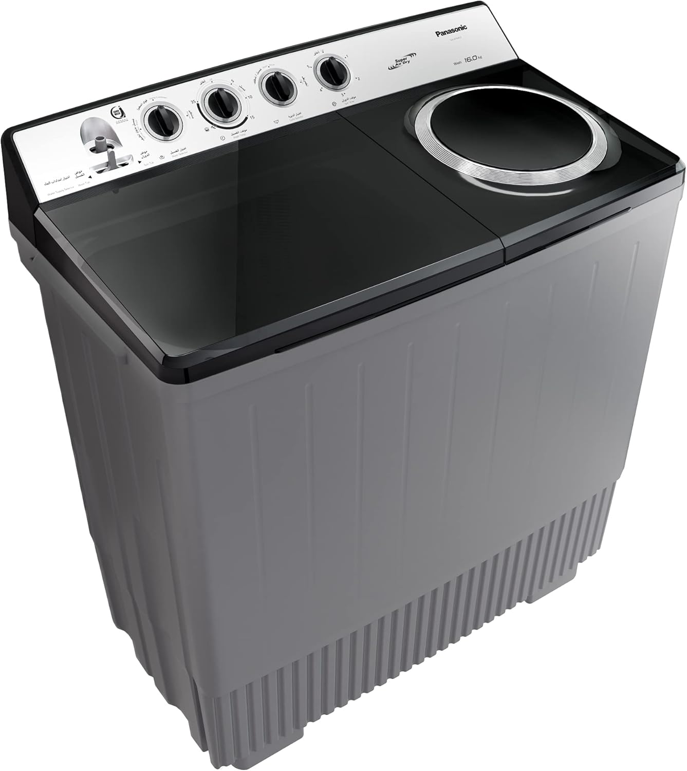 Panasonic Twin Tub Washing Machine 16KG,13KG,Abaya Wash - Silver