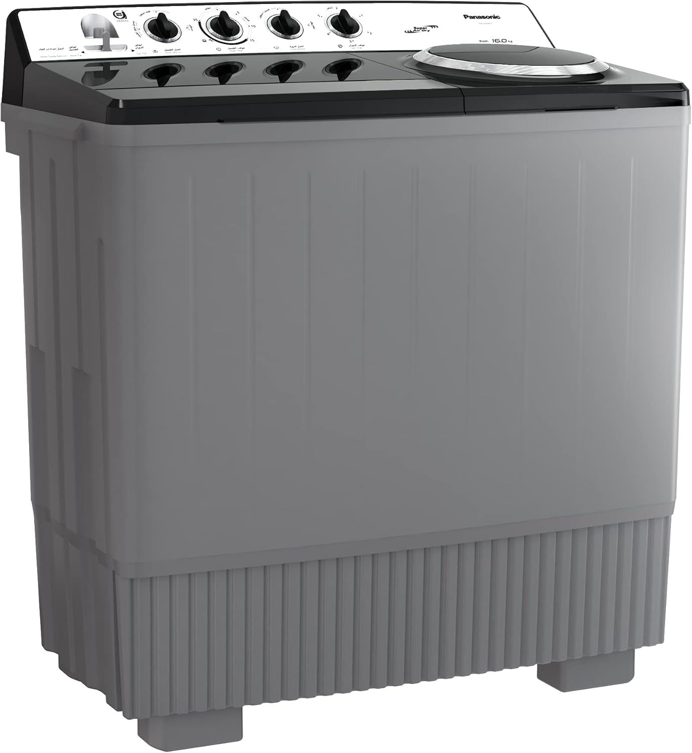 Panasonic Twin Tub Washing Machine 16KG,13KG,Abaya Wash - Silver