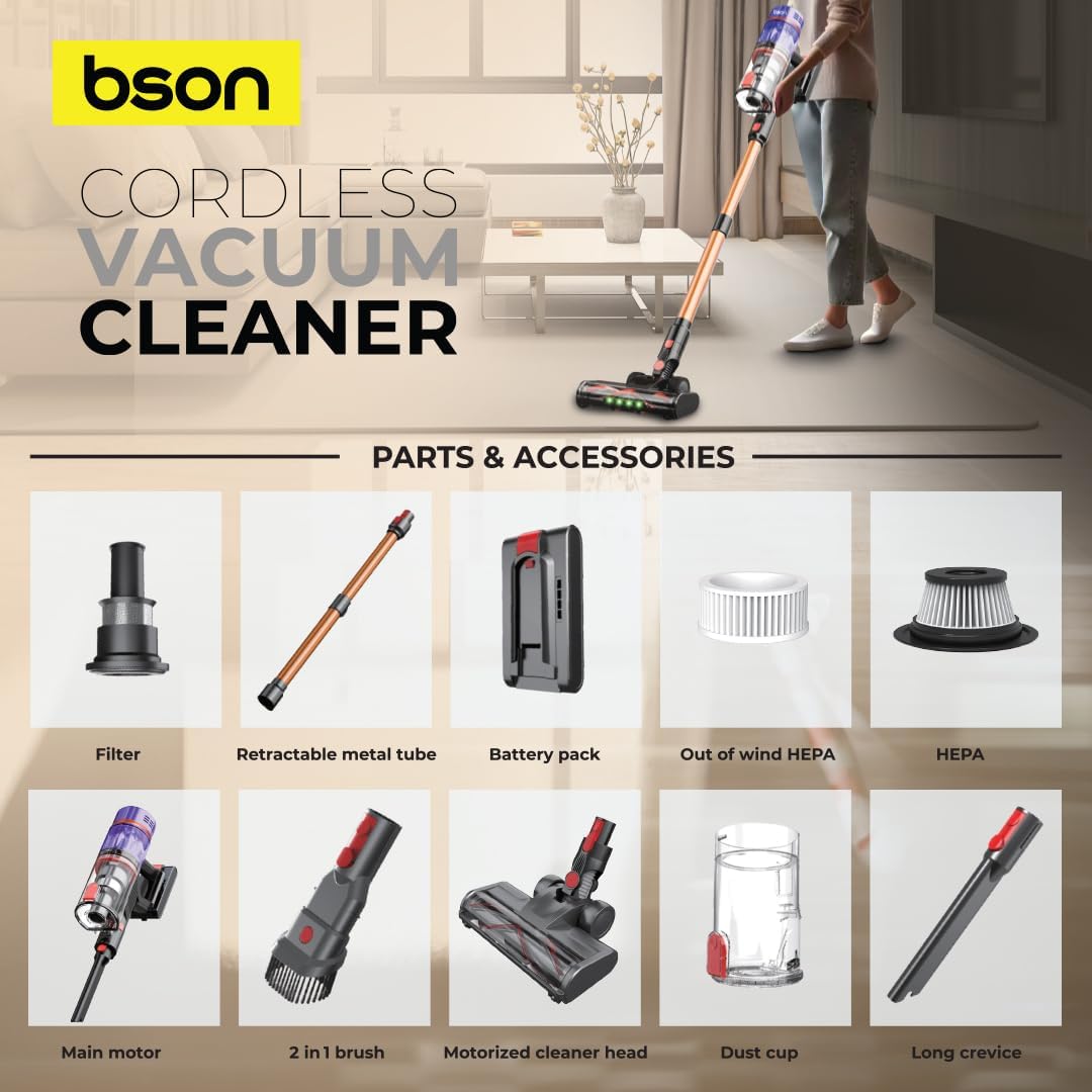 BSON Cordless 35KPA Stick Vacuum Cleaner