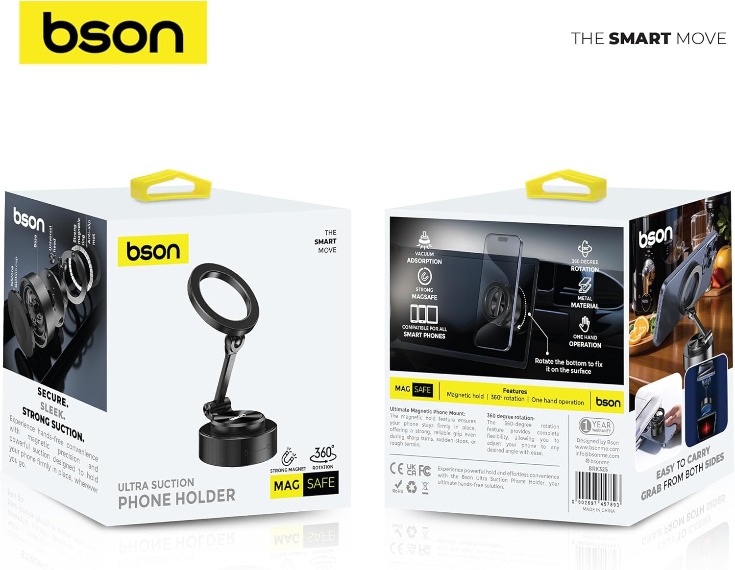 BSON Ultra Suction Magnetic 360&deg; Phone Holder