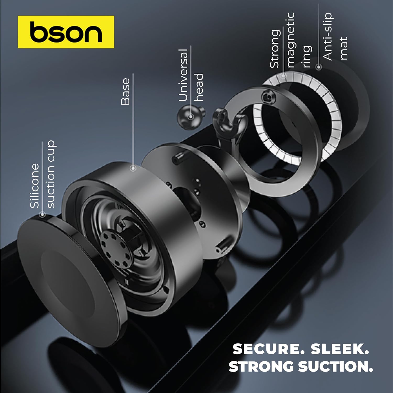 BSON Ultra Suction Magnetic 360&deg; Phone Holder