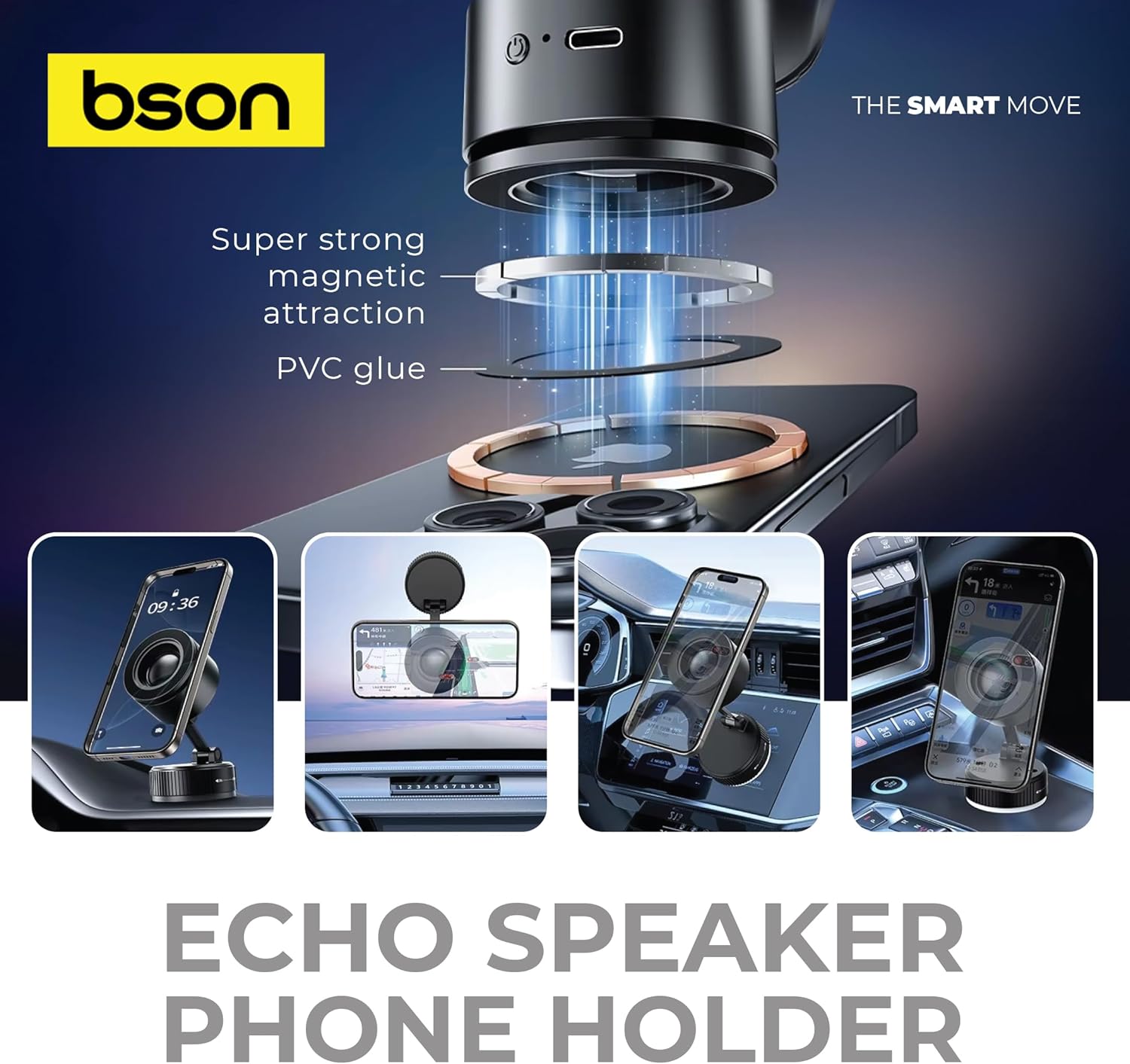 BSON Echo 2-in-1 Magnetic Speaker Holder