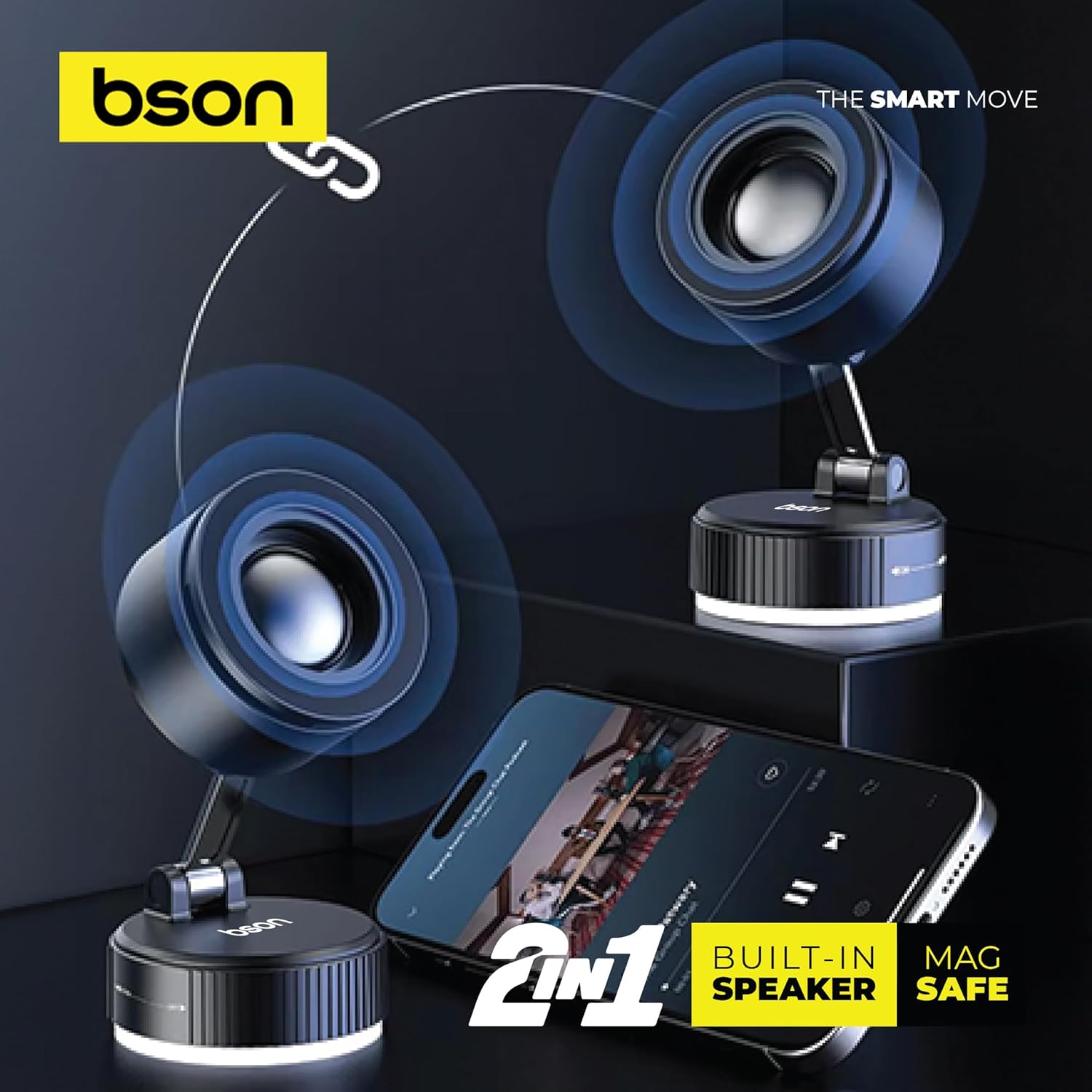 BSON Echo 2-in-1 Magnetic Speaker Holder