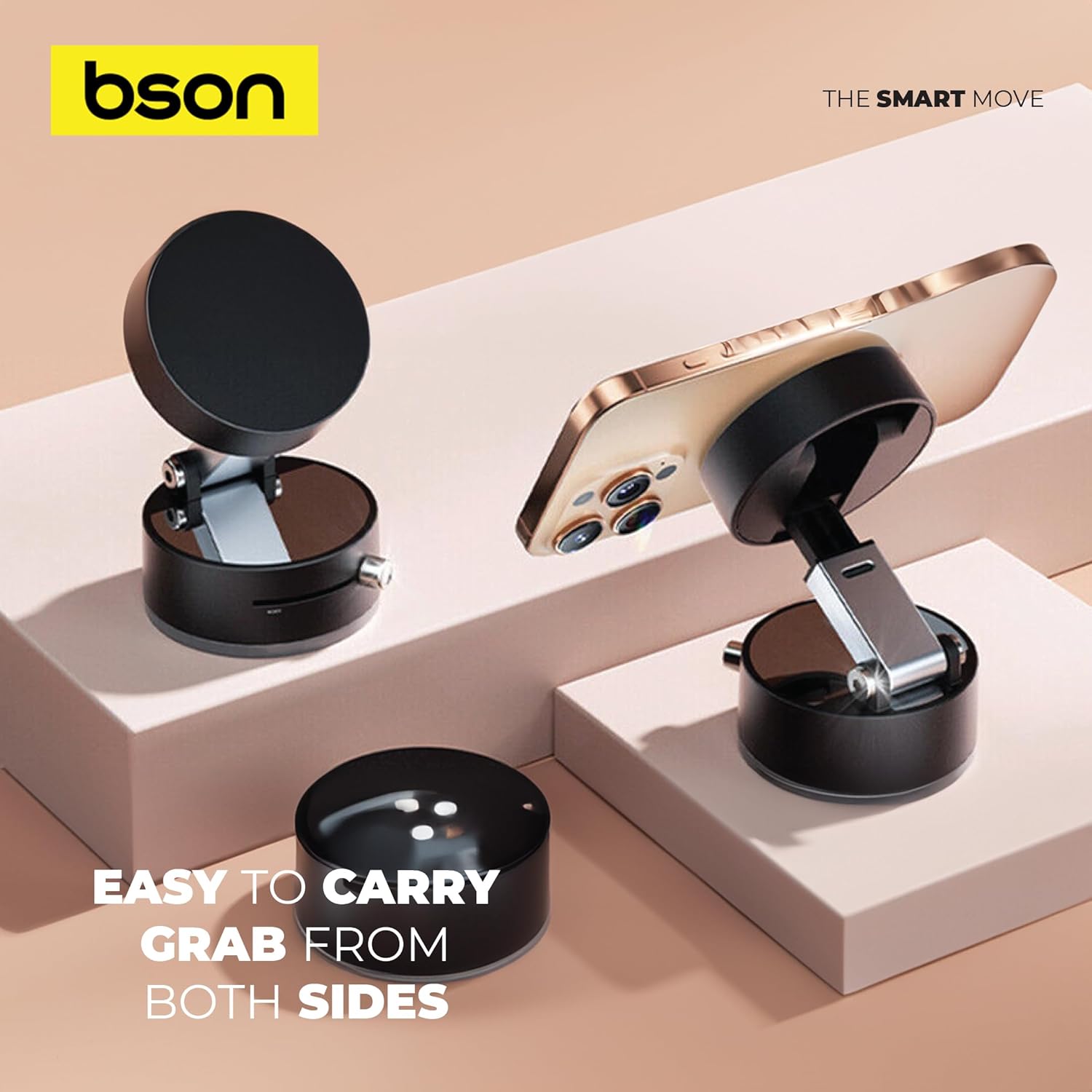 BSON SnapDock 360&deg; Magnetic Phone Holder with One-Hand Operation