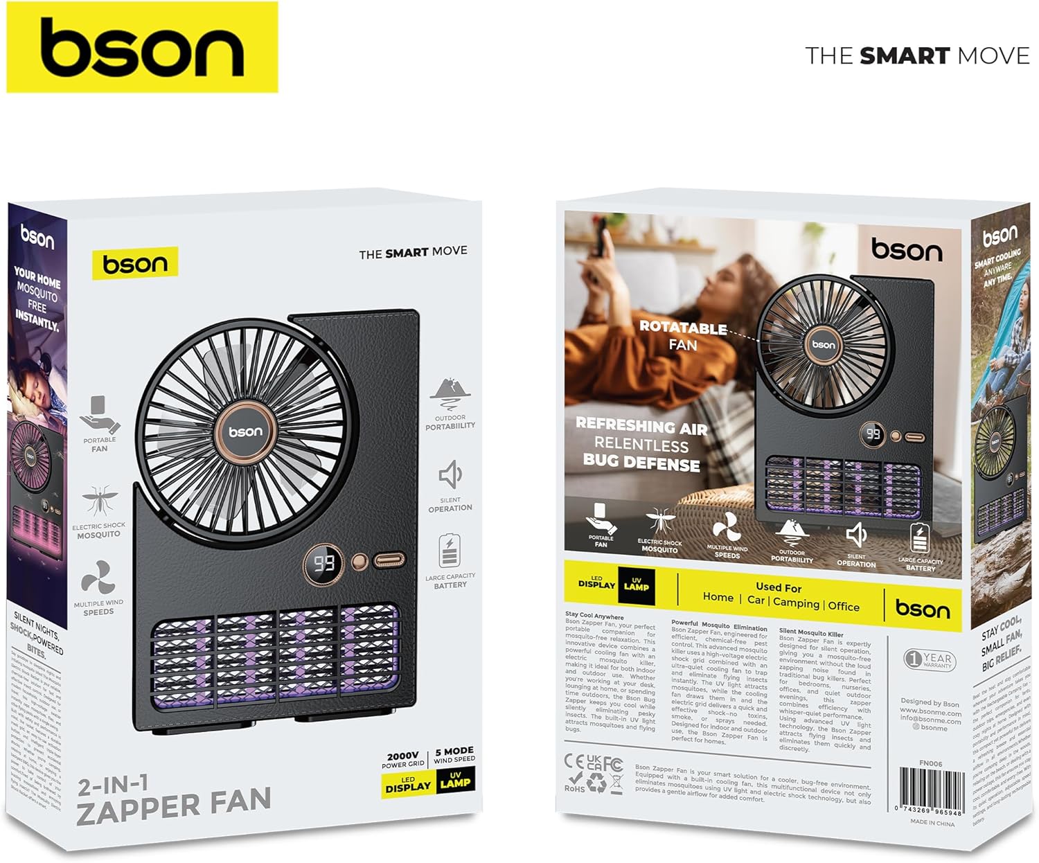 BSON 2-in-1 Mosquito Killer Fan