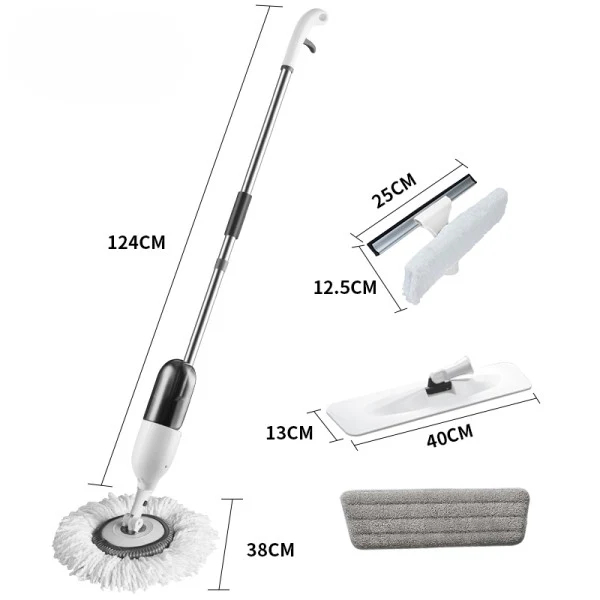 Floor Dust Spray Mop 420ml - White