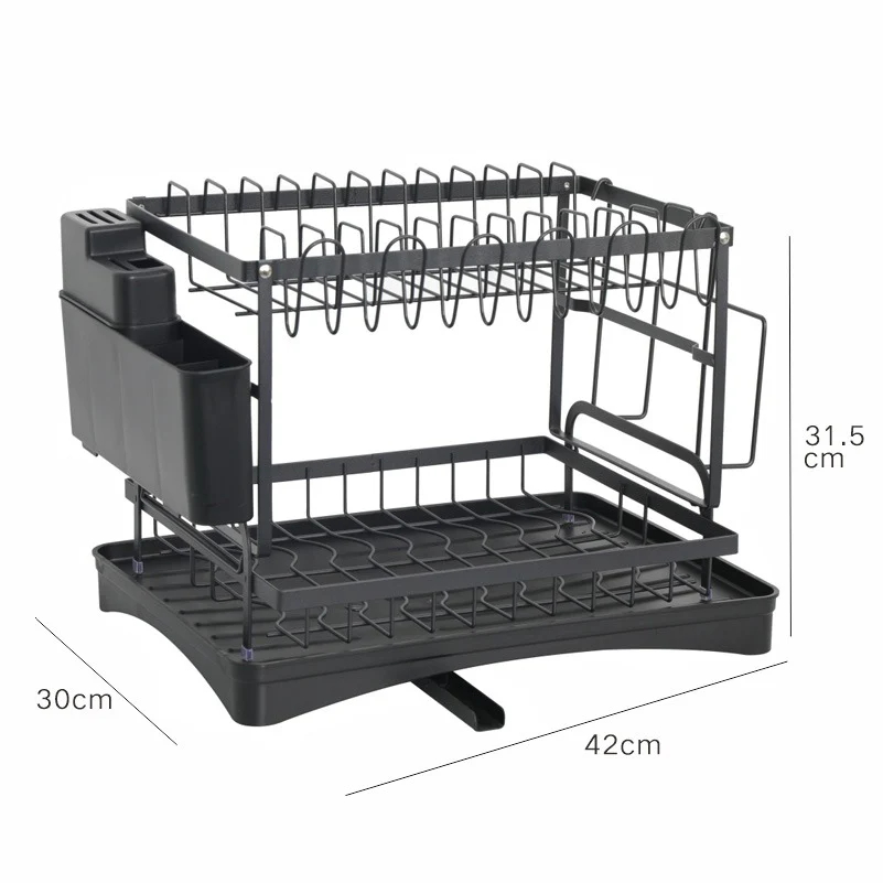 2 Tier Folding Dish Drying Rack