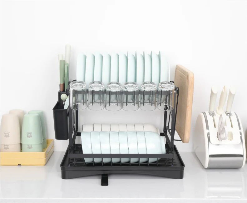 2 Tier Folding Dish Drying Rack