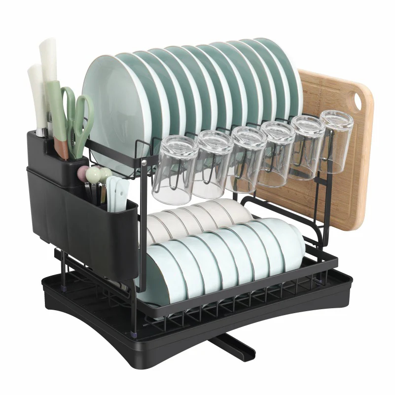 2 Tier Folding Dish Drying Rack