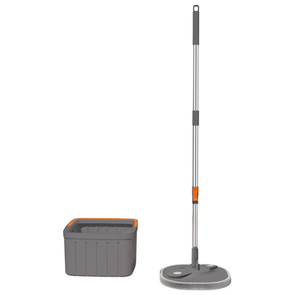 Clean Water Spin Mop With Bucket - Grey