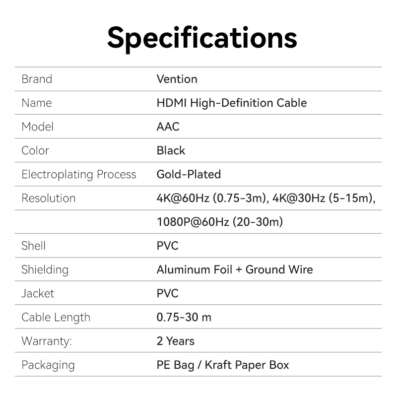 Vention HDMI Cable - 15M