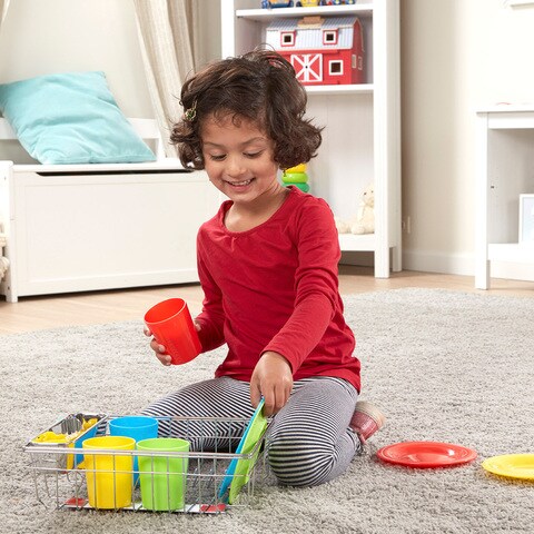 Melissa and Doug - Let's Play House Wash & Dry Dish Set