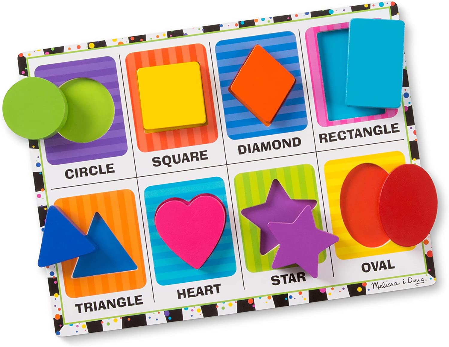 Melissa and Doug Shapes Wooden Chunky Puzzle