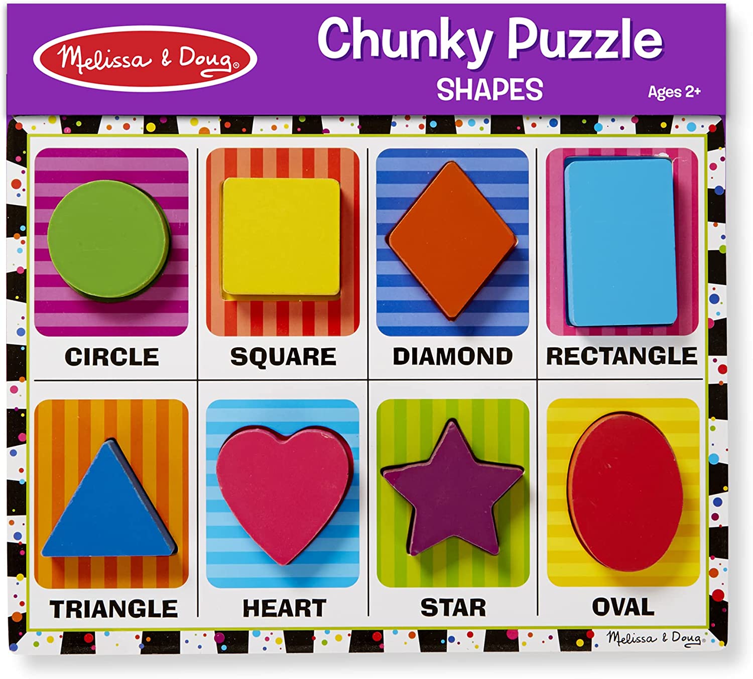 Melissa and Doug Shapes Wooden Chunky Puzzle