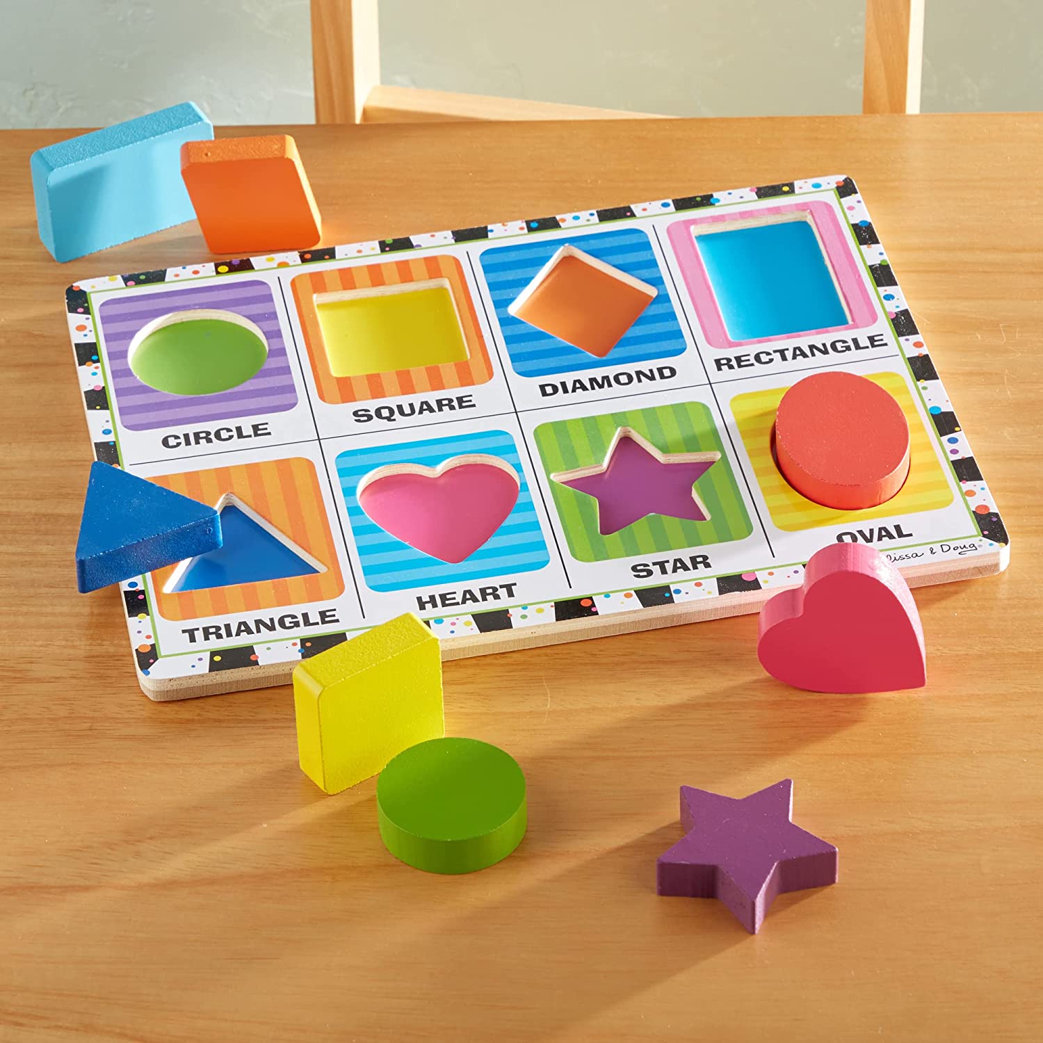 Melissa and Doug Shapes Wooden Chunky Puzzle