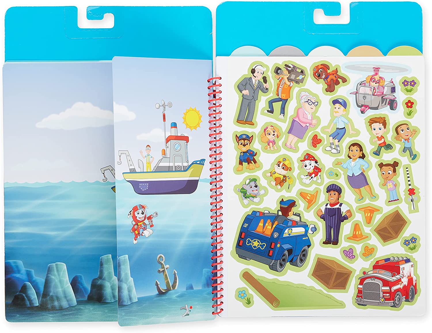 Melissa & Doug PAW Patrol Restickable Stickers Flip-Flap Pad - Adventure Bay