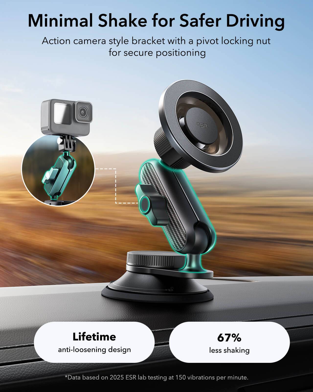 ESR OmniLock Dash/Windshield/Screen MagSafe Car Mount (Suction Cup)