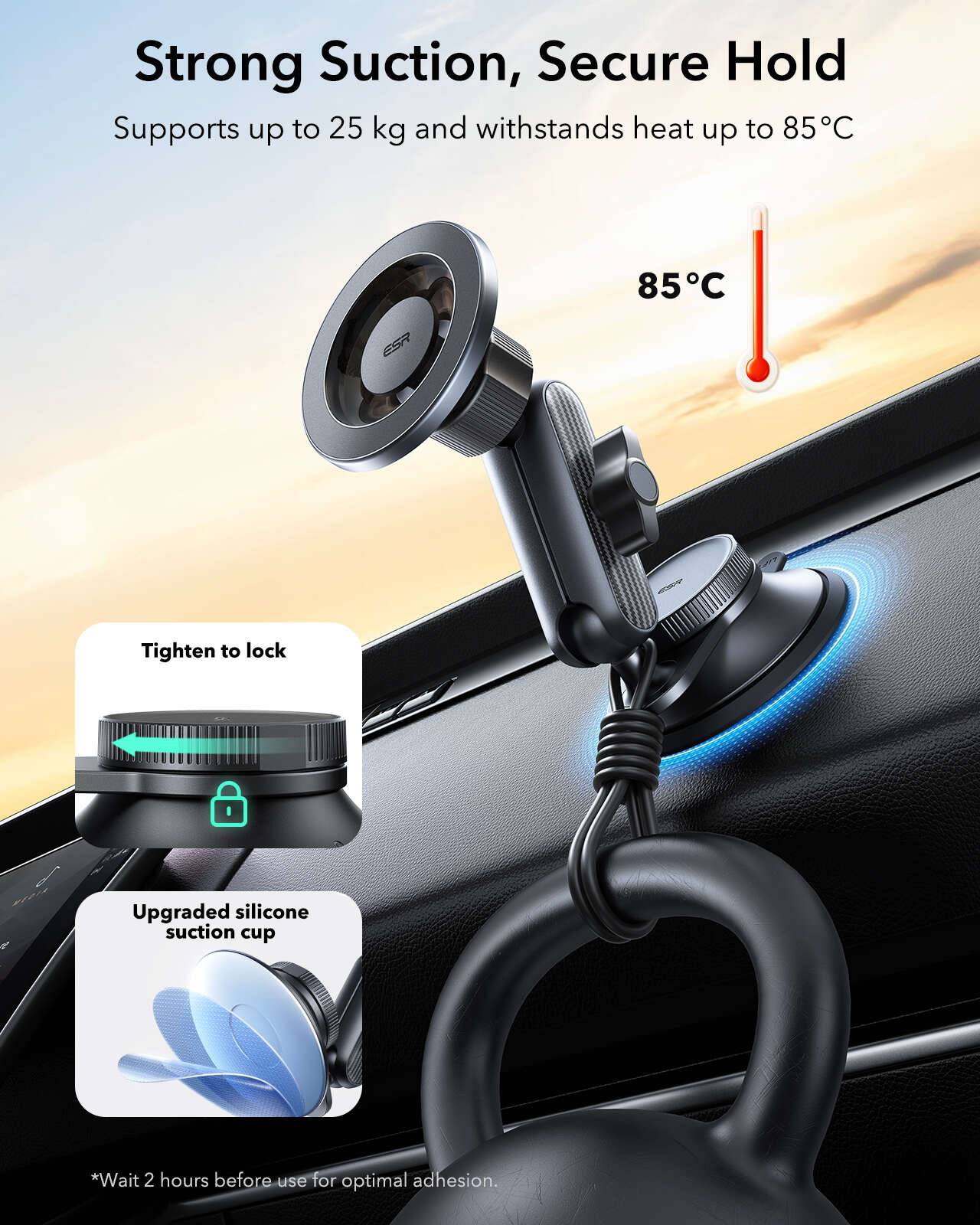 ESR OmniLock Dash/Windshield/Screen MagSafe Car Mount (Suction Cup)