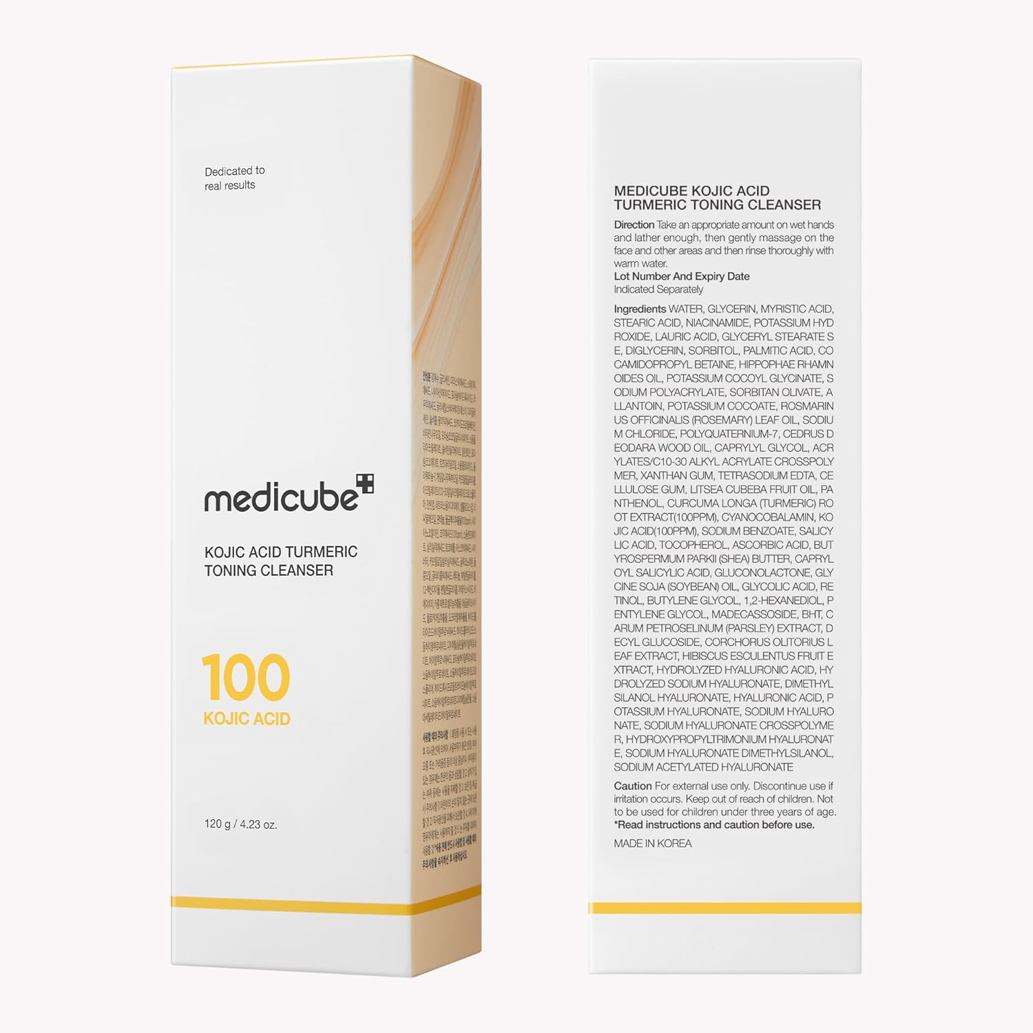 Medicube Kojic Acid Turmeric Toning Cleanser - 120g