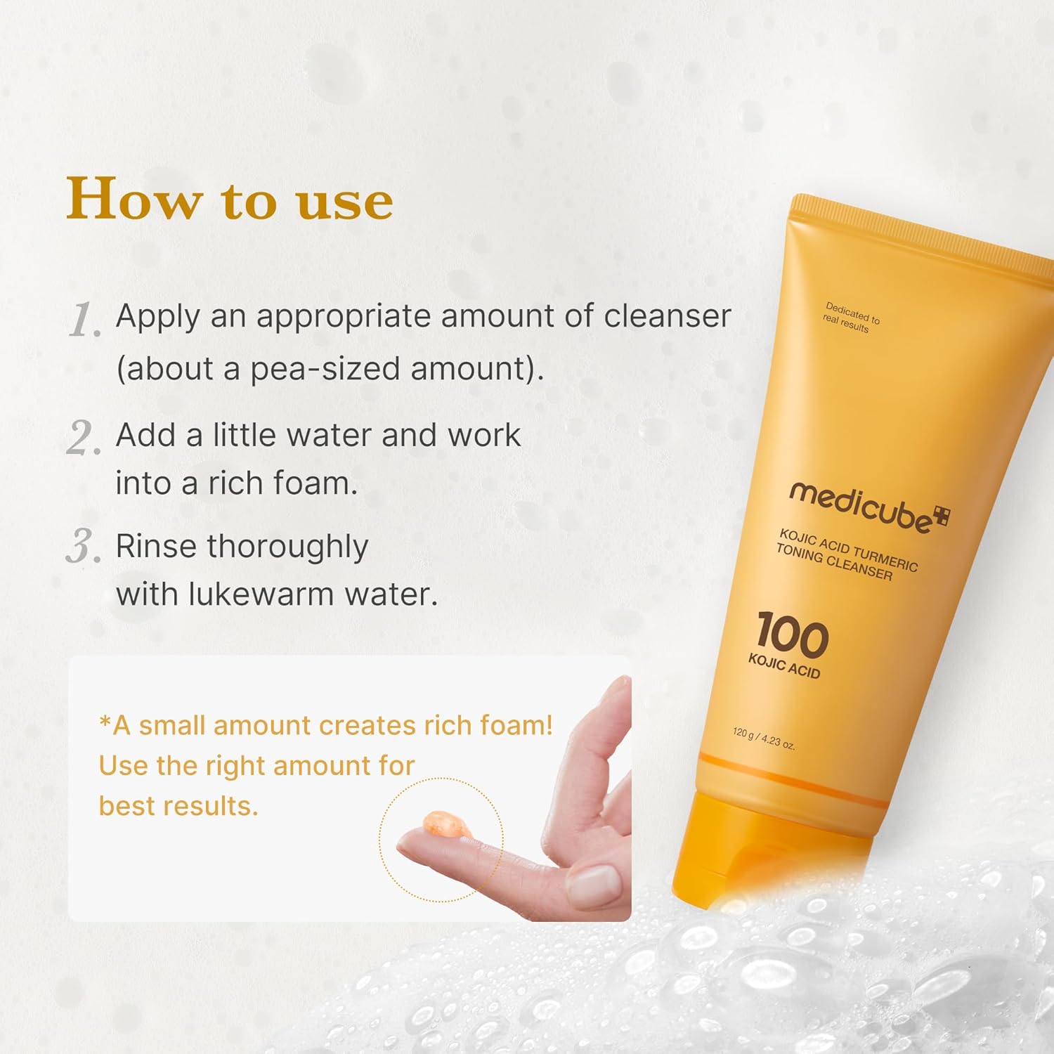 Medicube Kojic Acid Turmeric Toning Cleanser - 120g
