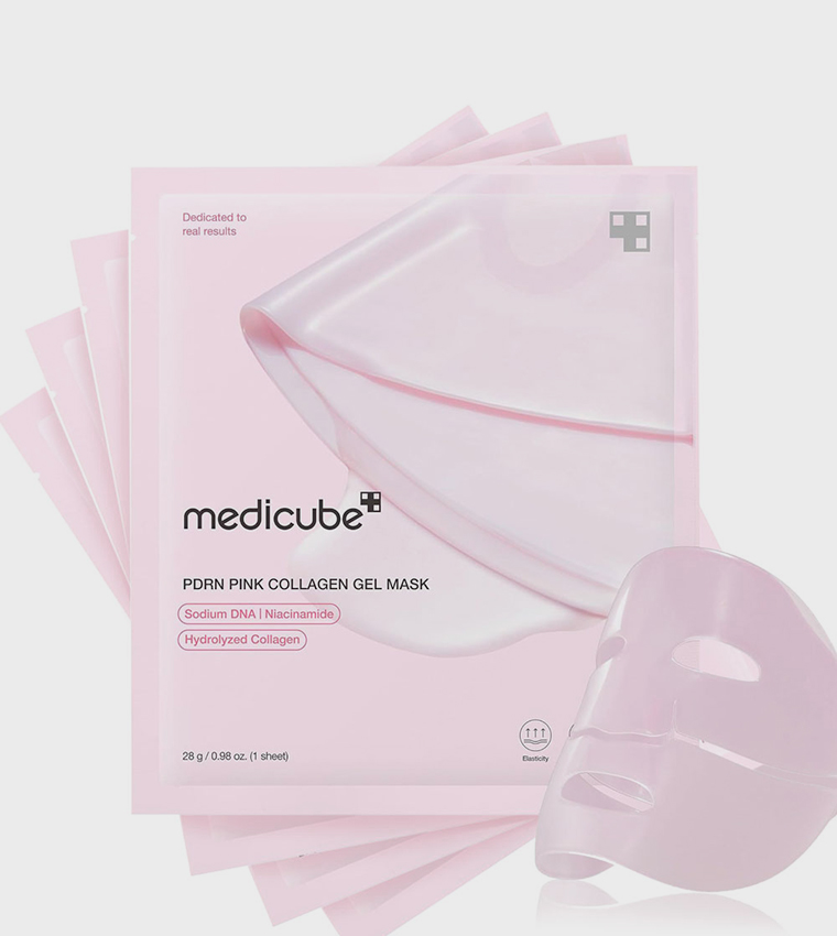 Medicube Salmon DNA PDRN Pink Collagen Gel Mask, Pack of 4 - 28g