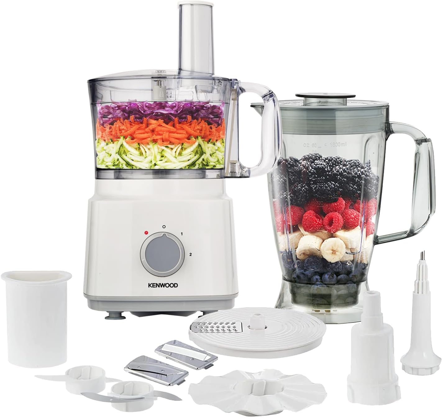 Kenwood 750W Food Processor with Blender & Dough Maker &ndash; White