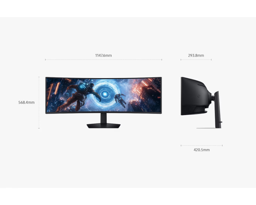 Samsung 49 Inch Odyssey G9 G91F DQHD 144Hz Gaming Monitor - Black