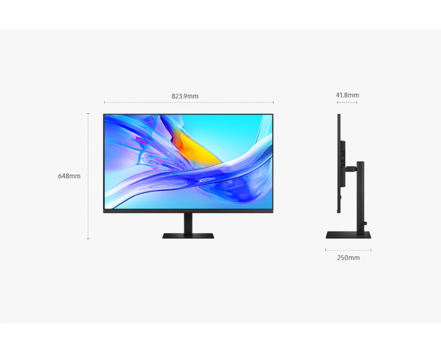 Samsung 37 Inch ViewFinity Monitor S8 S8UD 4K 60Hz with USB Type C - Black