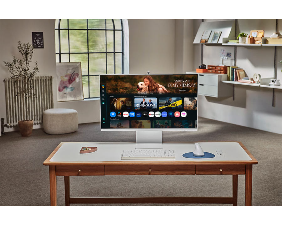 Samsung 32 Inch Smart Monitor M8 M80F 4K Samsung Vision AI - White