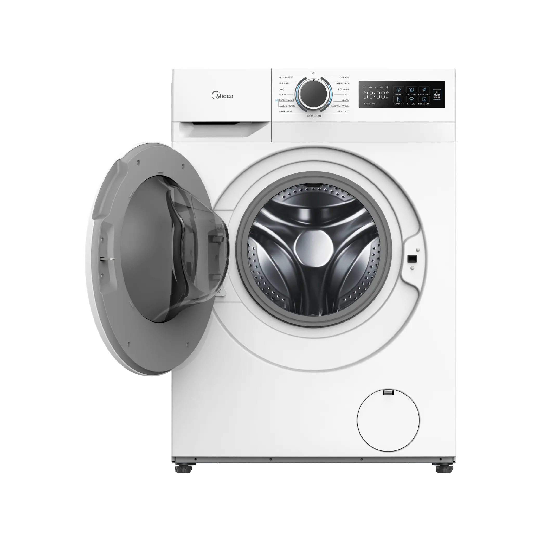 Midea Front Load Washer Turbo Wash With Power Mix - 7 Kg - White