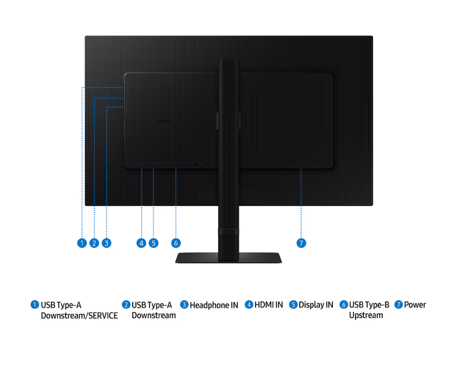 Samsung 27 Inch S60D QHD ViewFinity High Resolution Monitor - Black