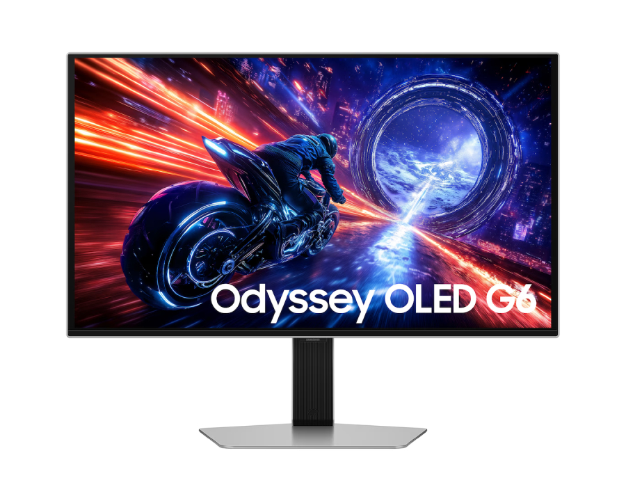 Samsung 27 Inch Odyssey OLED G6 G60SF G-Sync with Pivot Gaming Monitor, White