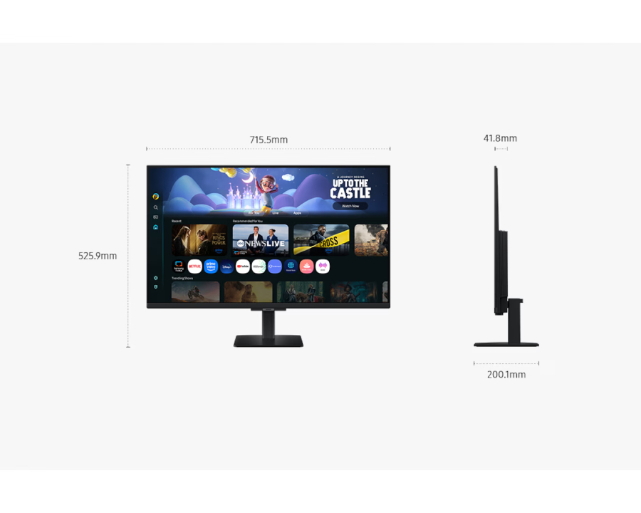 Samsung 32 Inch Smart Monitor M5 M50F FHD with Smart Functions, Black