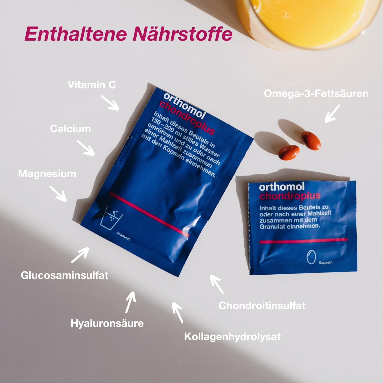 Orthomol chondroplus - Nutrients for Cartilage and Bones, Pack of 30 Daily Servings