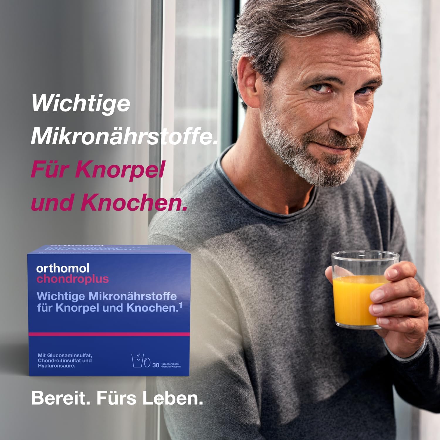 Orthomol chondroplus - Nutrients for Cartilage and Bones, Pack of 30 Daily Servings