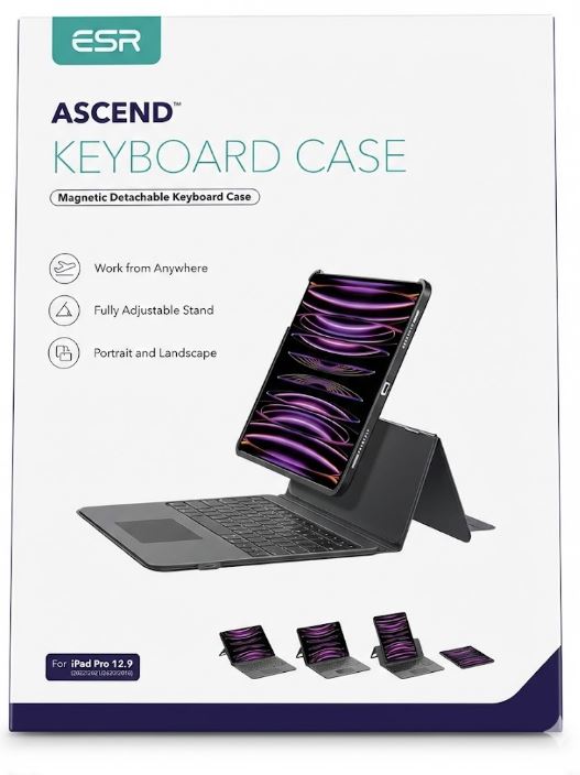 ESR Ascend Keyboard Case, iPad Case w/ Keyboard Compatible w/ iPad Pro 12.9