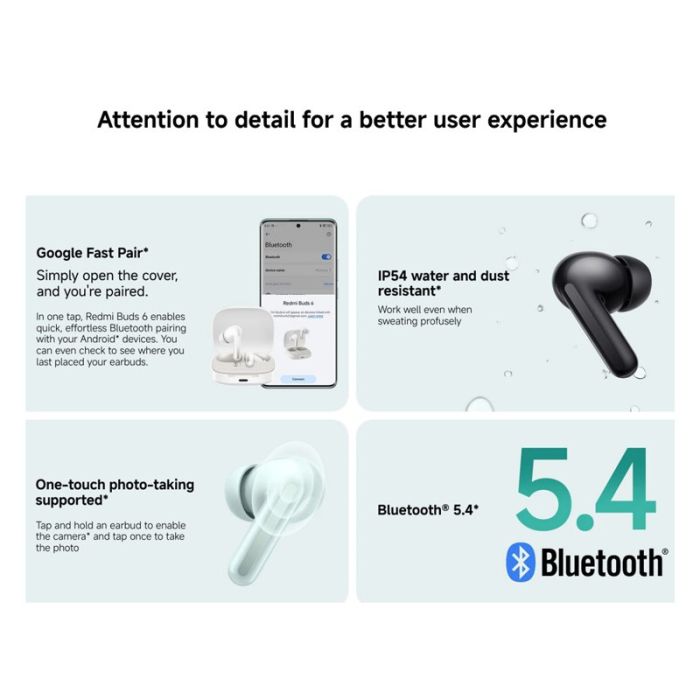 Redmi Buds 6, Dual Driver TWS in Ear Earbuds - Night Black