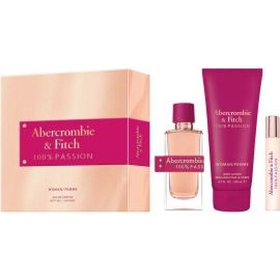 Abercrombie & Fitch Set 100ml + 15ml EDP + 200ml Body Lotion 100% Passion for Women