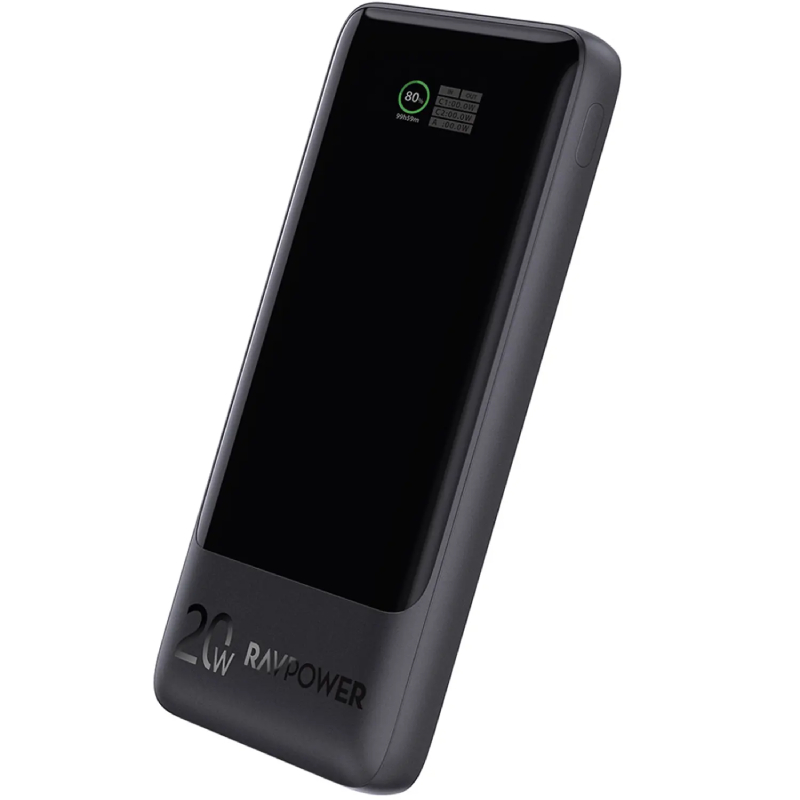 RAVPower PD Pioneer 10000mAh 20W 3-Port Power Bank - Black