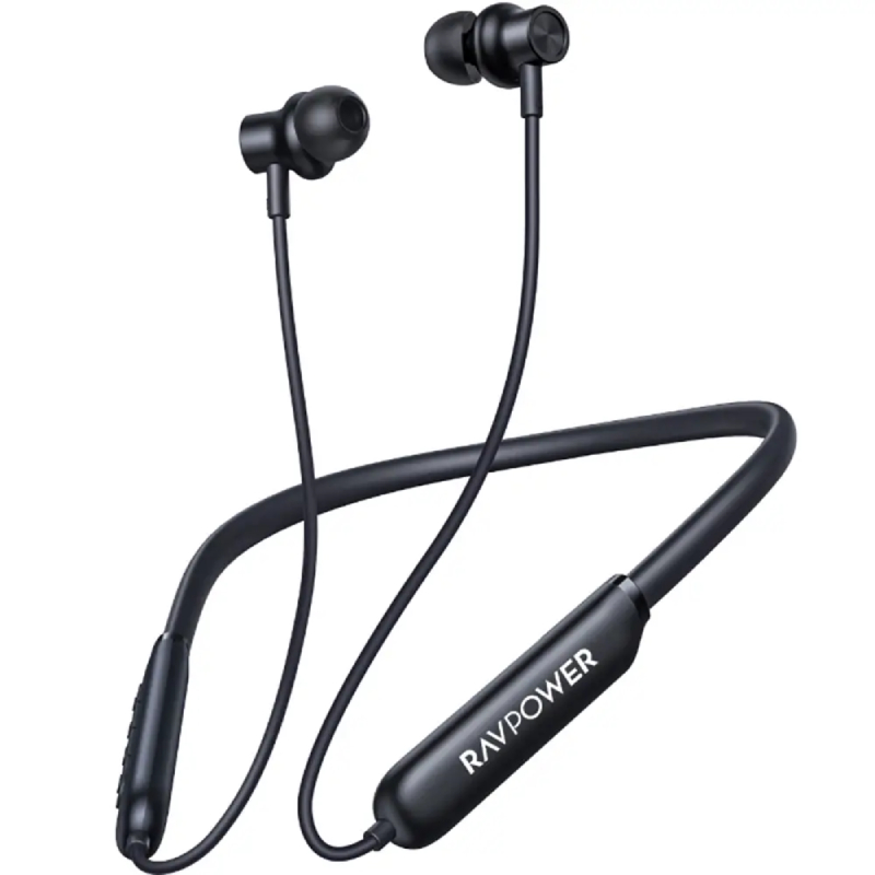RAVPower RP-BH1008 Neckband Wireless Stereo Earphones IPX5 Waterproof - Black