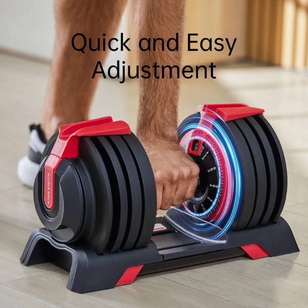 King Smith 24KG adjustable dumbbell, kettlebell, barbell 3-in-1 - Black