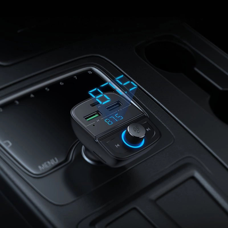 UGreen Bluetooth Car Charger 3-Port, 5.0+PD+QC3.0+USB Flash Drive+TF - Black