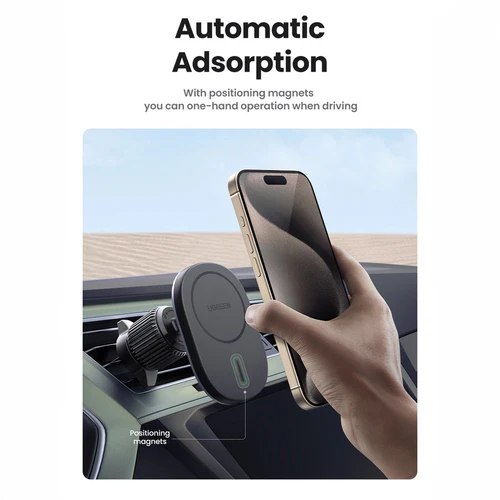 UGreen Magnetic Car Wireless Charger 15W - Black