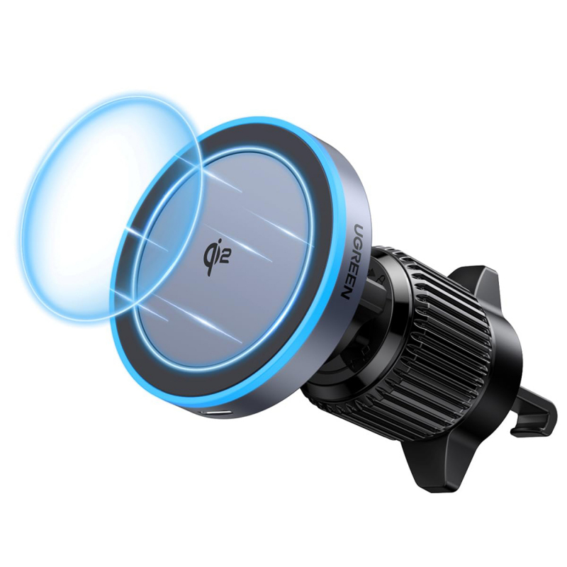 UGreen Magnetic Car Wireless Charger, Black - 15W