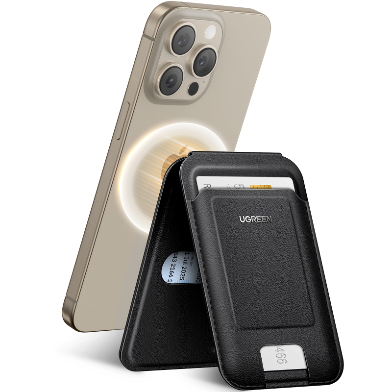 UGreen Magnetic Wallet MagSafe with Stand - Black